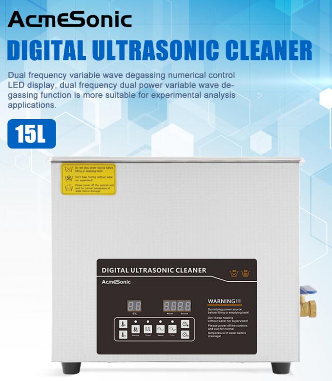 15L Ultraschall Waschmaschinenreiniger Doppelfrequenz für Fahrradkettenreinigung 0