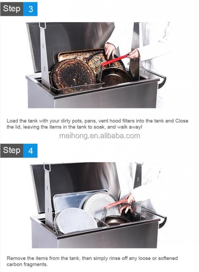 Ultraschall-Heizung Soak Tank Edelstahl Soak Tank Reiniger für Ofen-Tray 2