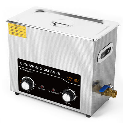 6L Mechanischer Ultraschallreiniger mit Heizung, Leistungsstarker Ultraschall 180W für Uhren, Glas, Auto, Motorrad, Dentalteile